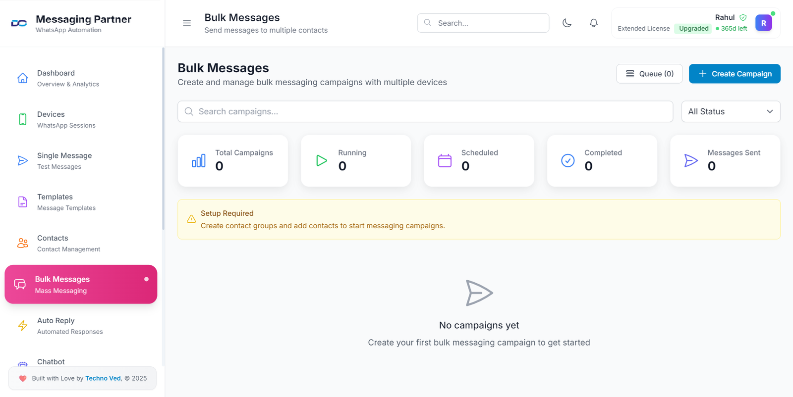 Bulk Messaging Interface