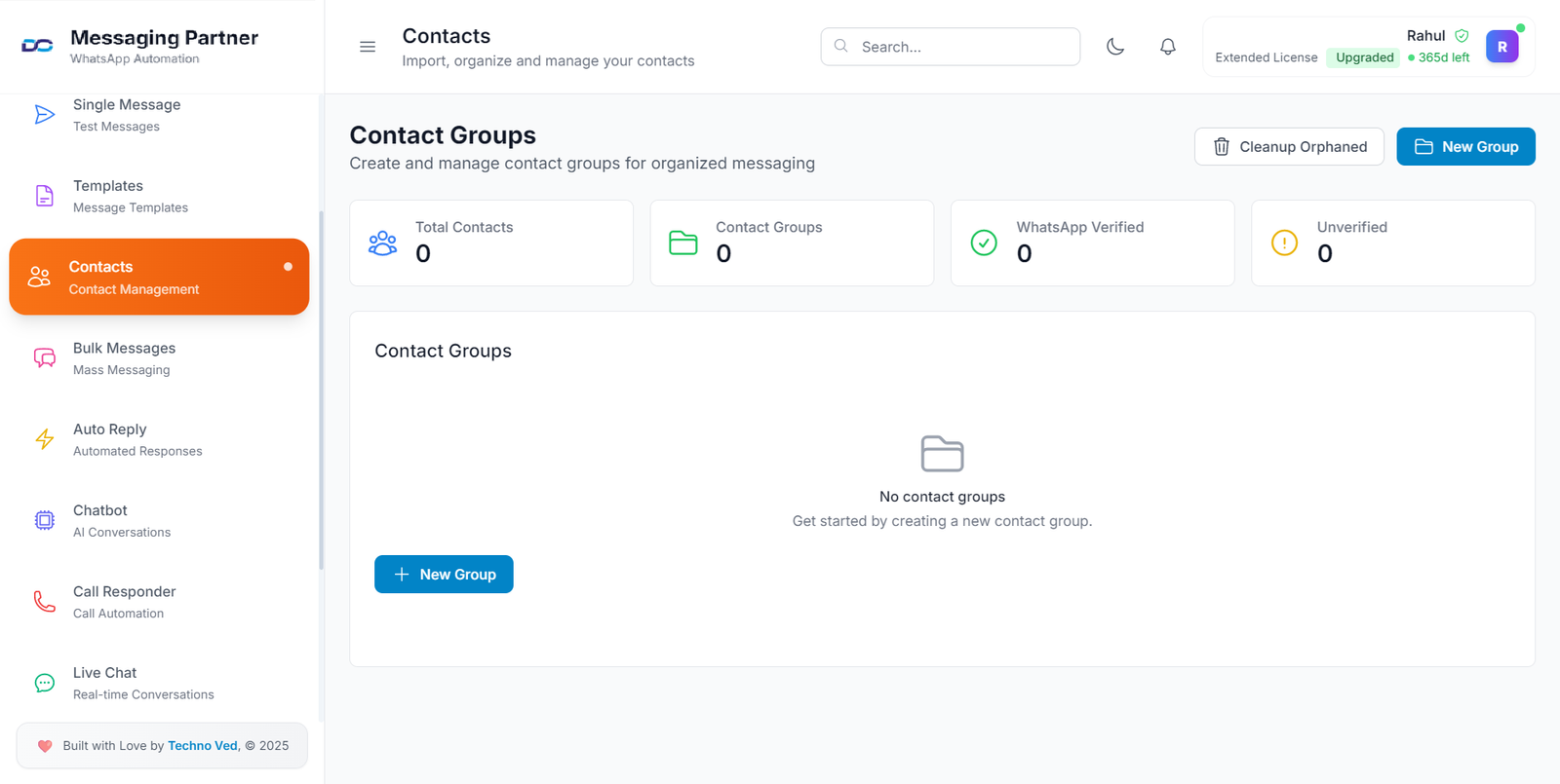 Contact Management Interface