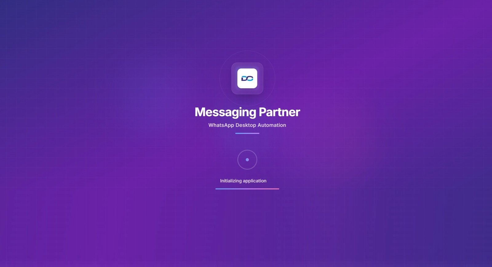 Mobiconnect  WhatsApp Desktop Application Loading Screen